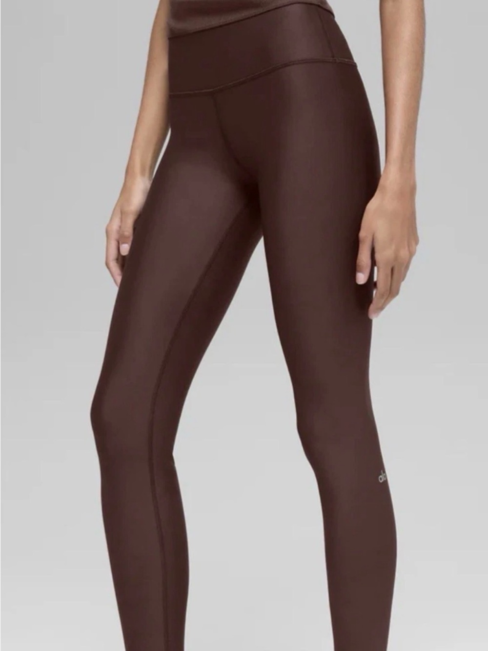 Alo Yoga Gloss Air Lift High Waist Leggings Brown Small Womens